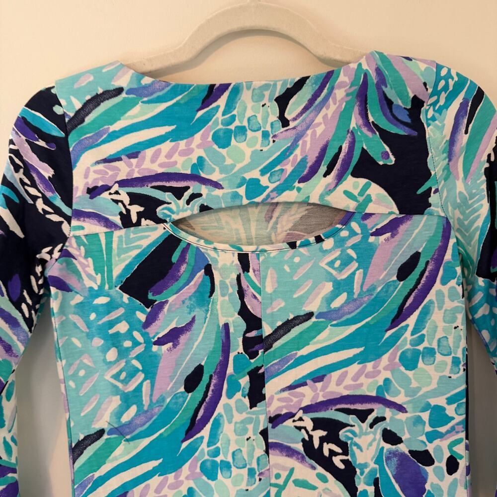 Lilly Pulitzer 100% Pima Cotton Tropical Floral Print Bodycon Dress Size XXS - Picture 8 of 10